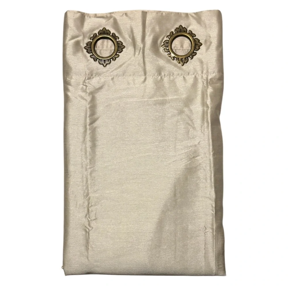 Luxury Gold Curtains Long Grommet Top 3 Pc Set JCPenney Royal Velvet Beige Gold